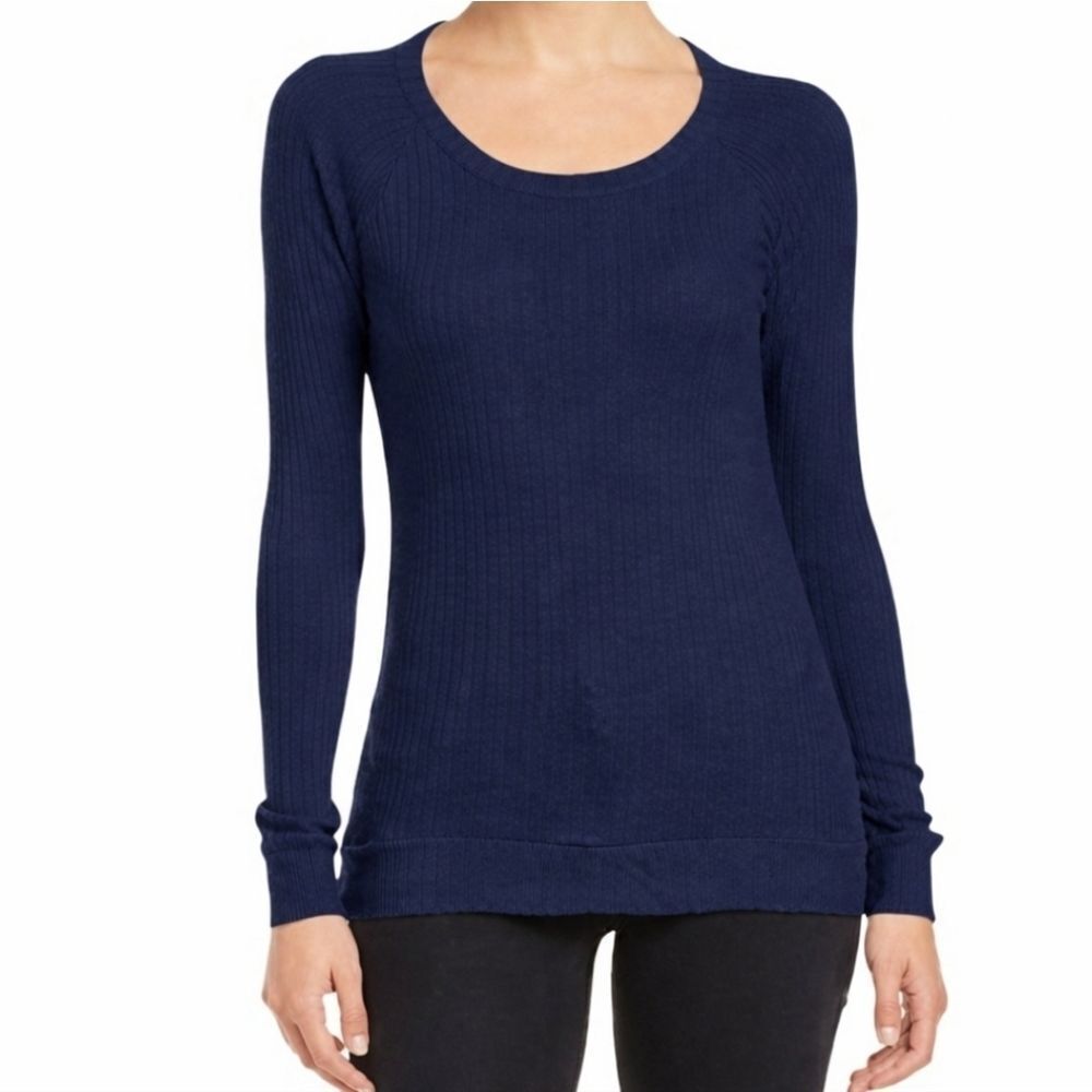 Costco Women's Navy Long Sleeve Jersey Top